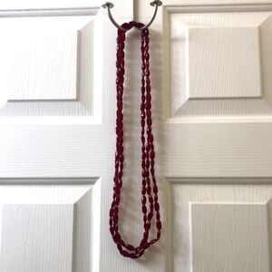 Red Beaded Necklace (3 Separate Strands)
